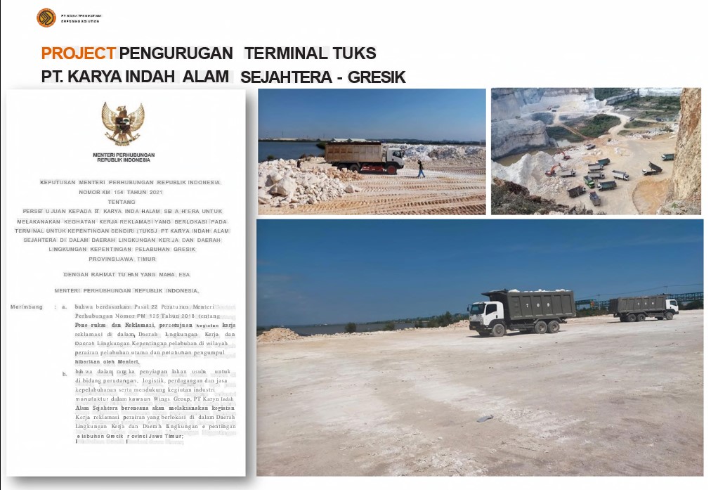 project pengurugan terminal tuks PT. Karya Indah Alam Sejahtera-Gresik